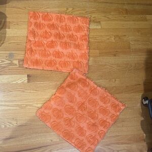 Orange Pumpkin Patterned Cushions New … no tags